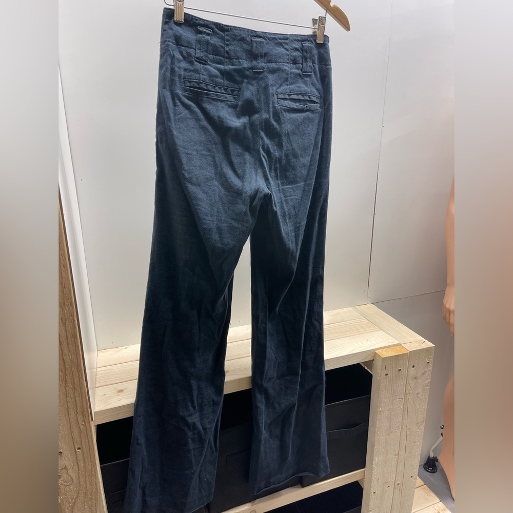 Anthropologie Maeve Navy Flare Pants - Picture 2 of 5